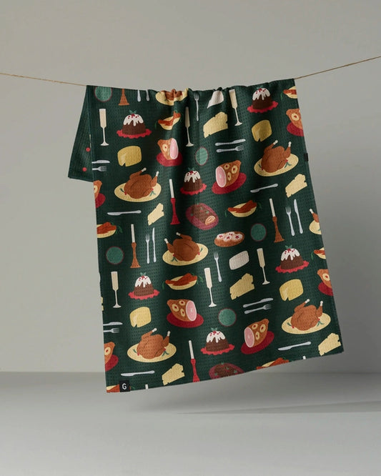 Festive Feast Luxe Kitchen Towel