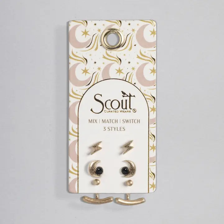 Stud Trio Ear Jacket Set