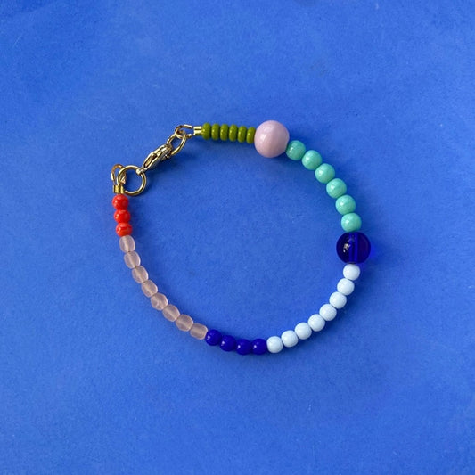 Colourful Beaded Bracelet, Multicolour Statement Bracelet