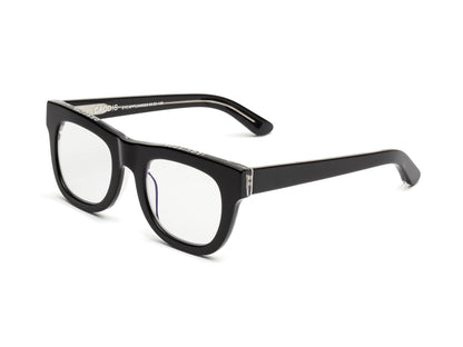 D28 Reading Glasses - Gloss Black & Vodka