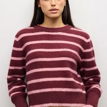 The Mckenzie Sweater - Burgundy/Pink