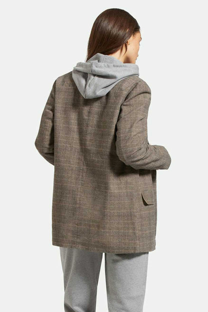 Manhatten Blazer - Brown/Cream Houndstooth