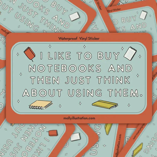 I Like To Buy Notebooks Sticker