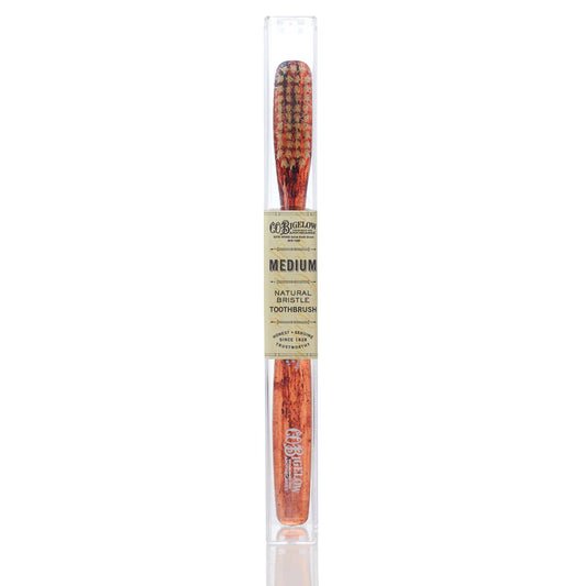 Natural Bristle Toothbrush - Medium Tortoise