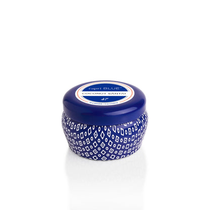 Blue Printed Mini Tin - Coconut Santal