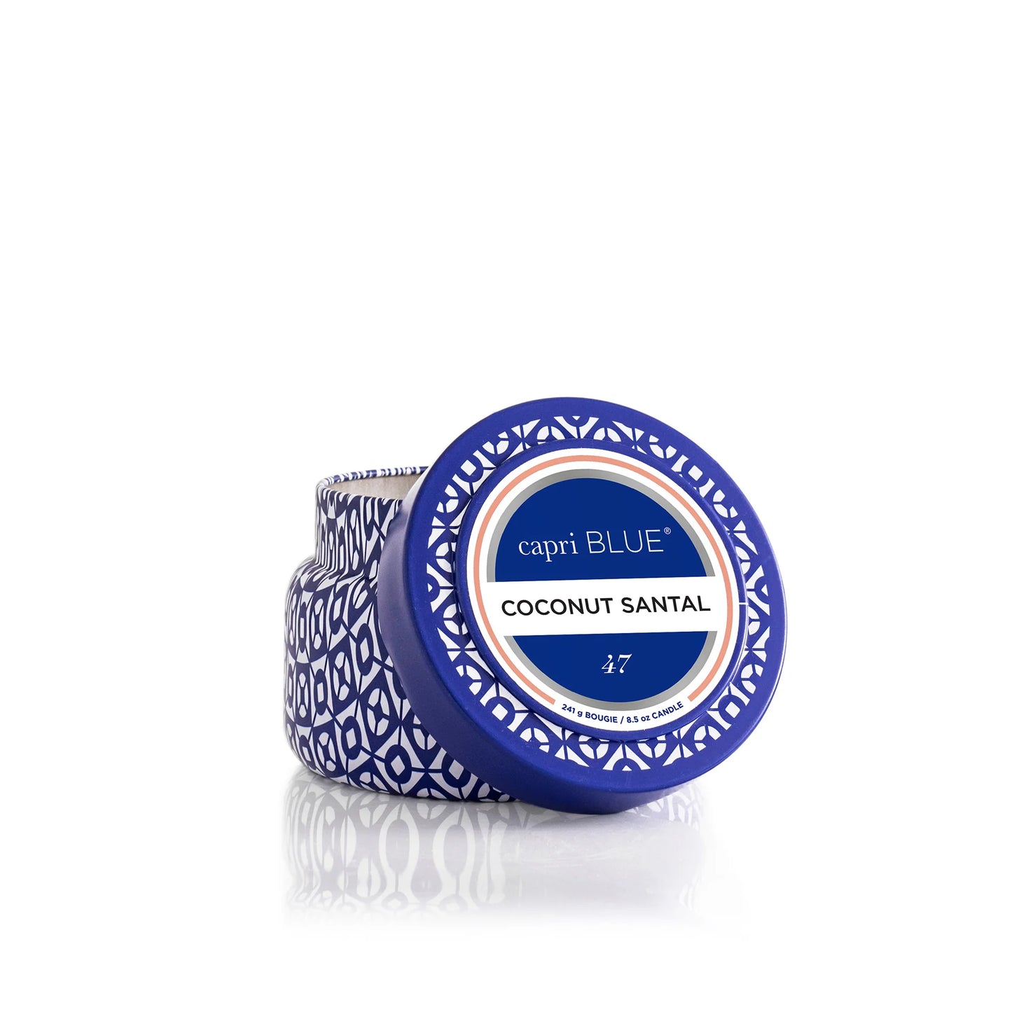 Coconut Santal Printed Travel Tin Candle