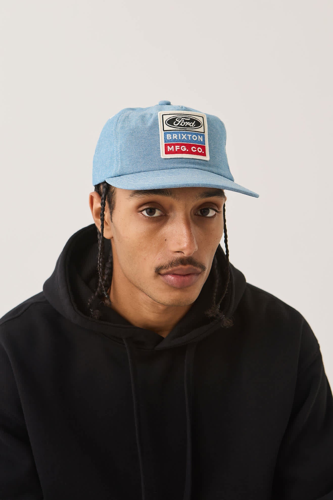 Ford Service Dept Snapback Hat - Blue Chambray