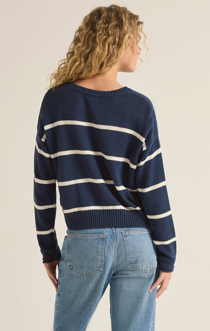 Sienna Stripe Sweater - Midnight