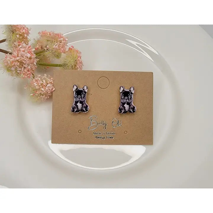 Frenchie Stud Earrings