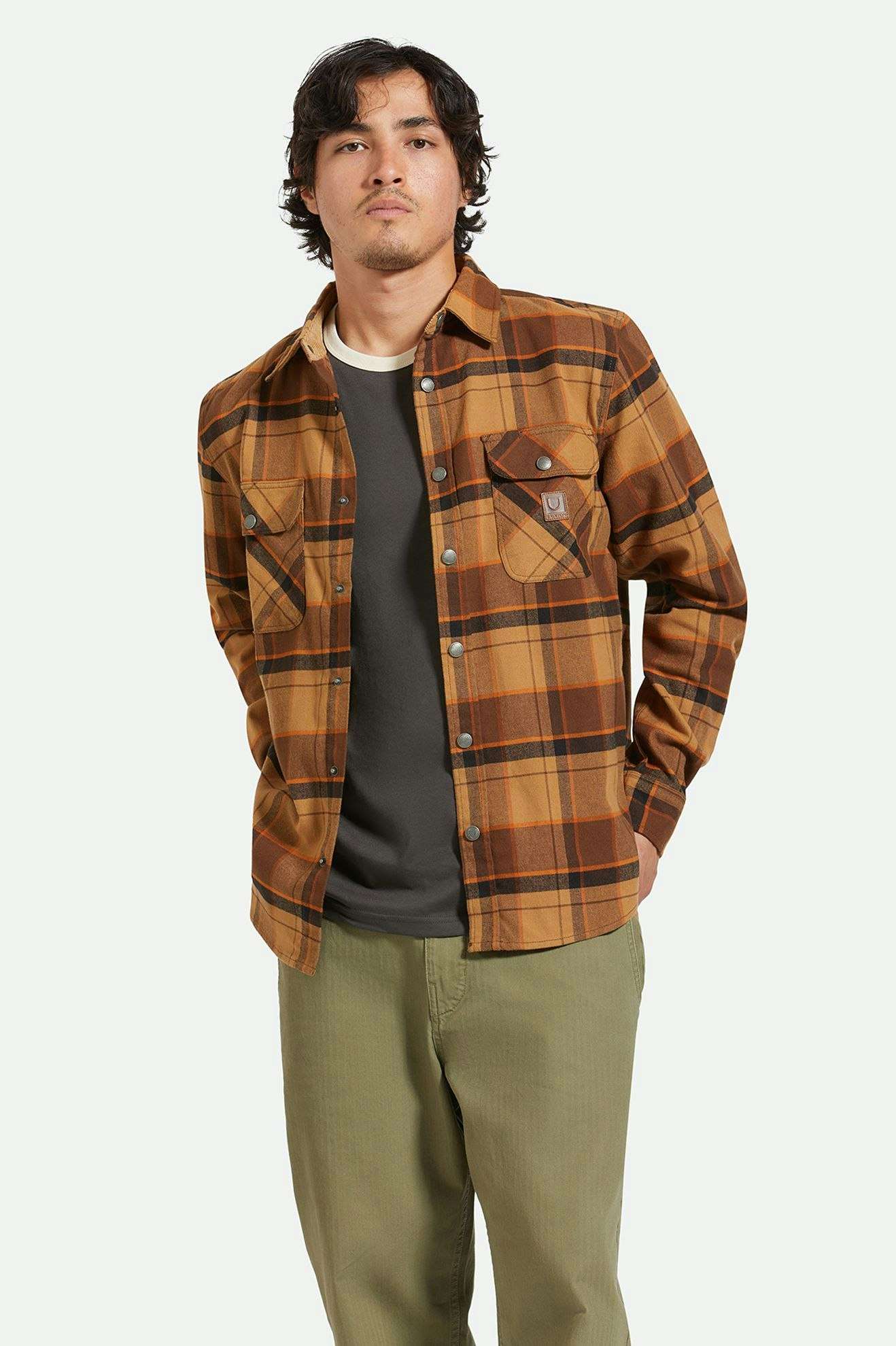 Builders Bowery Flannel - Burro Brown/Pinecone