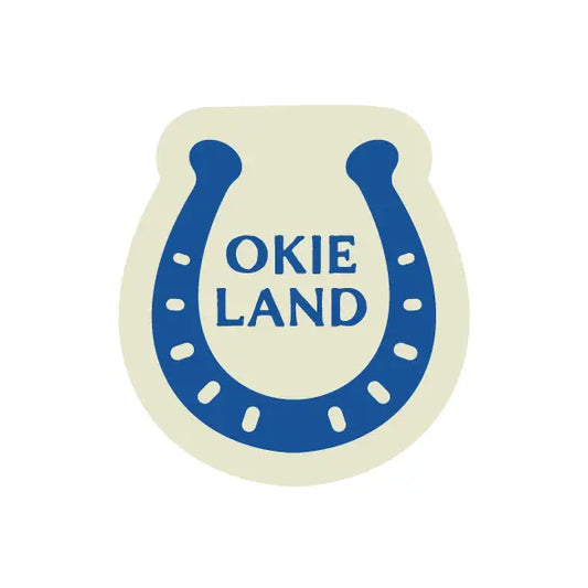 Okie Land Horseshoe Sticker