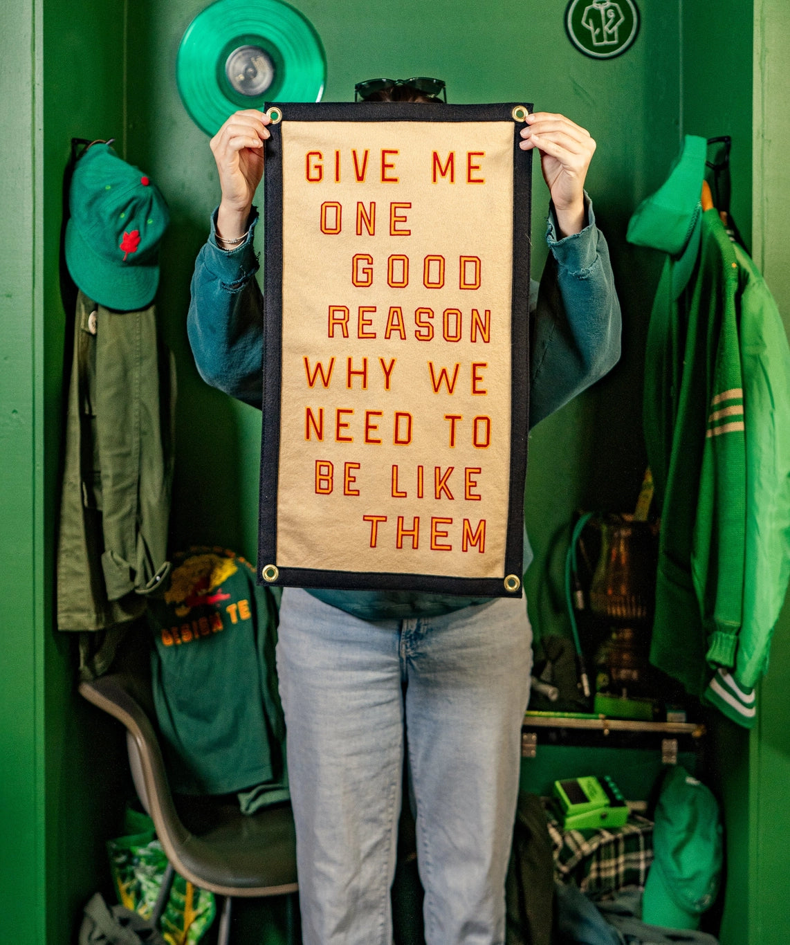Give Me One Good Reason Camp Flag