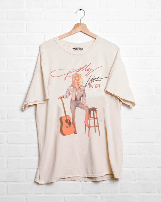 Dolly Parton Live in '89 Thrifted Tee - Off White