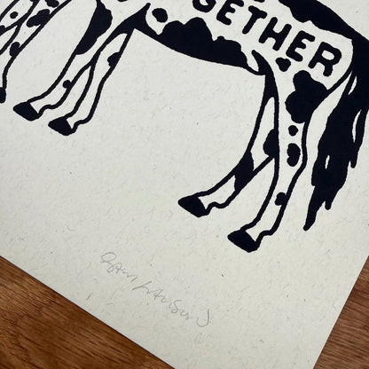 Better Together Horses - Signed 10x8in Silkscreen Print