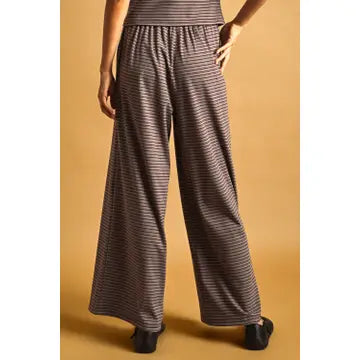 Double Striped Lounge Pants - Brown