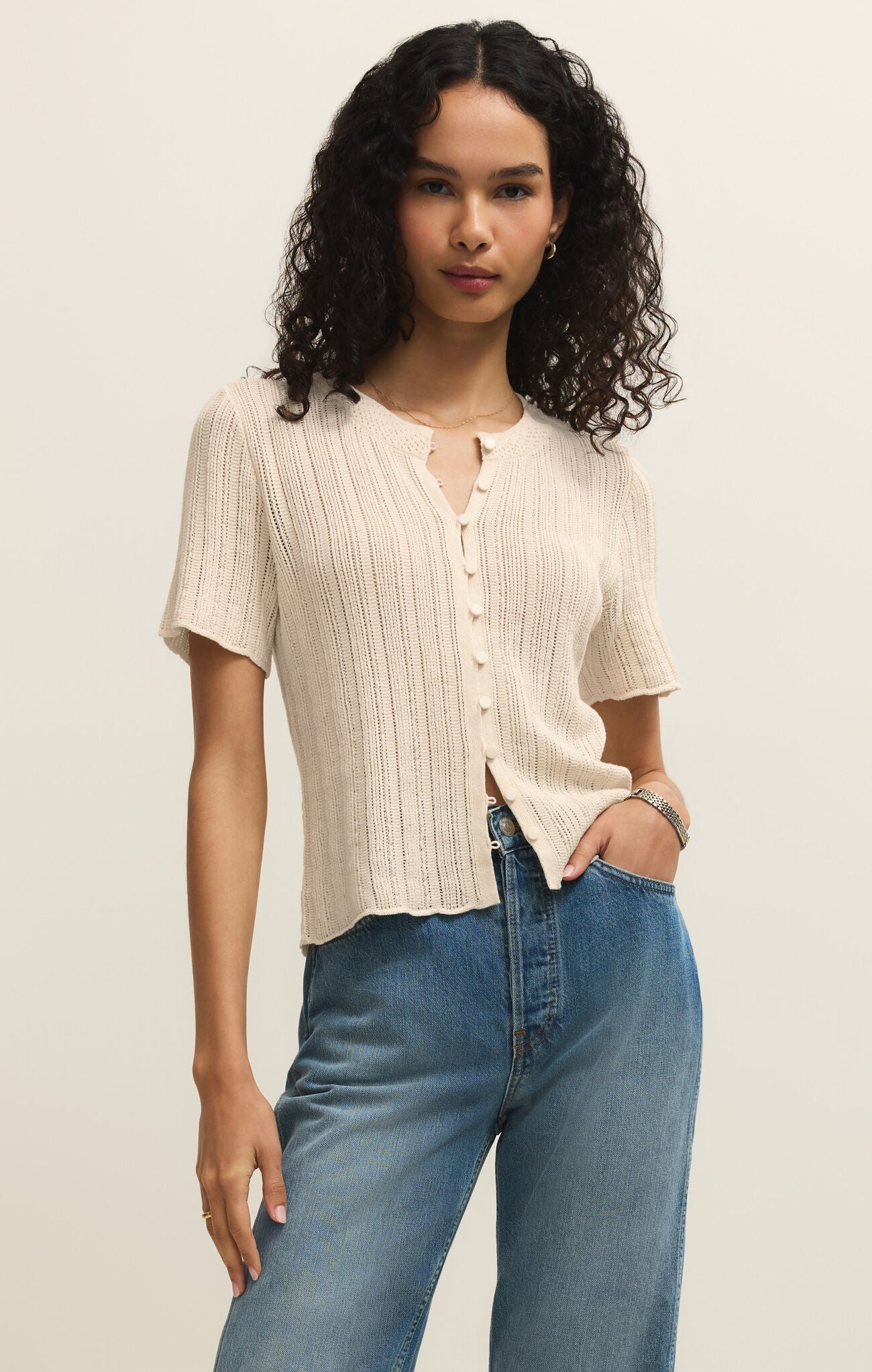 Starboard Crochet Top - Linen
