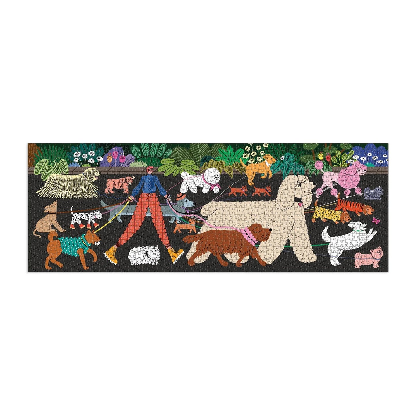 Dog Walk 1000 Piece Panoramic Jigsaw Puzzle