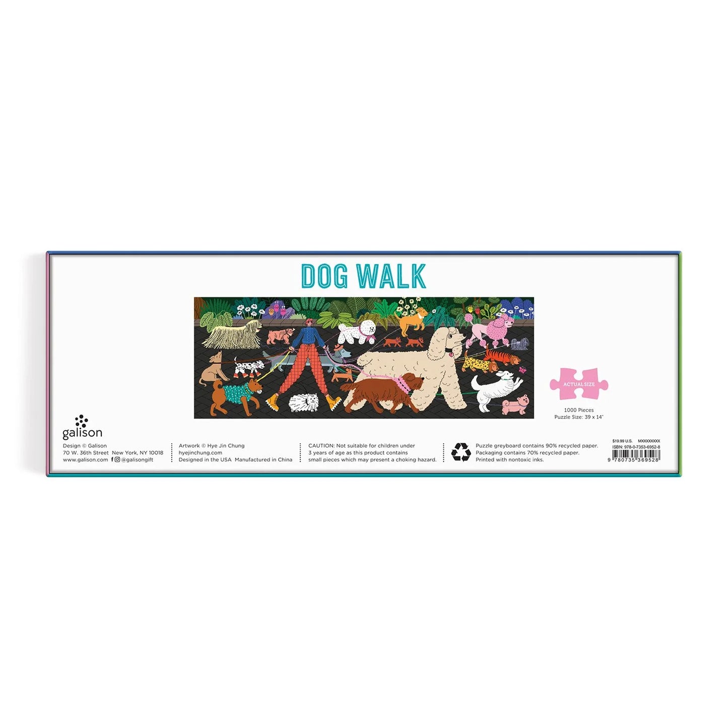 Dog Walk 1000 Piece Panoramic Jigsaw Puzzle