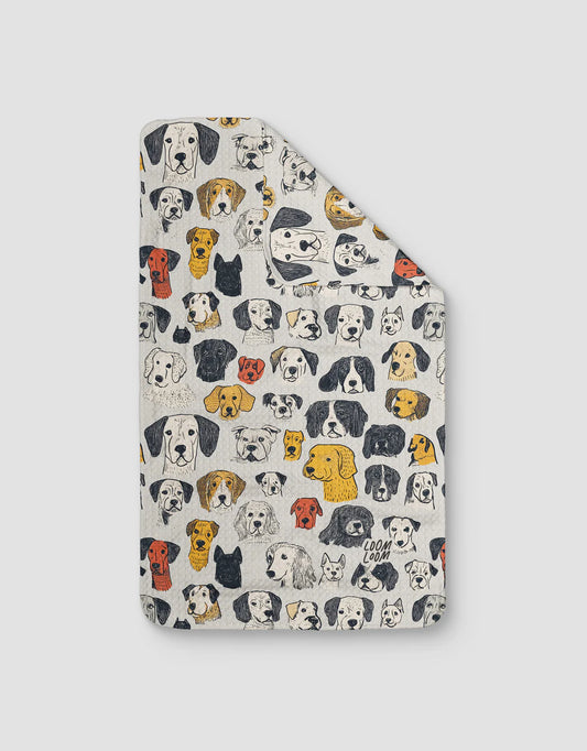 Puppy Portraits Tea Towel