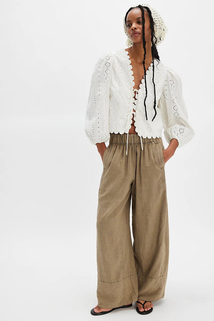 Days End Linen Pull On Pant - Caiman