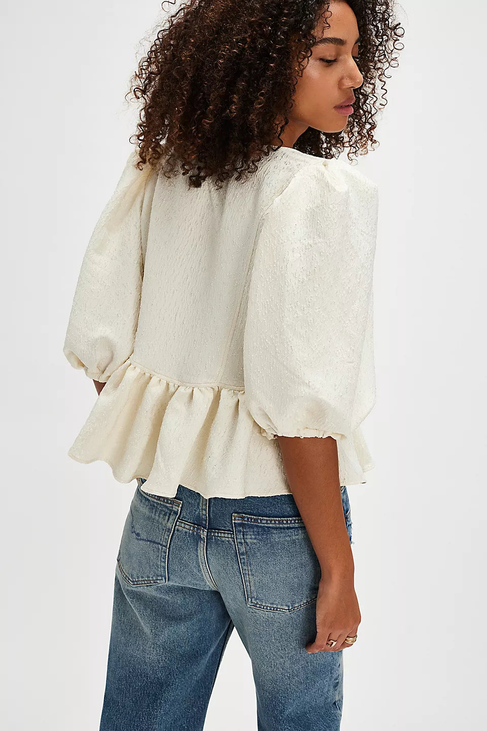 Pamela Bow Top - White Alyssum
