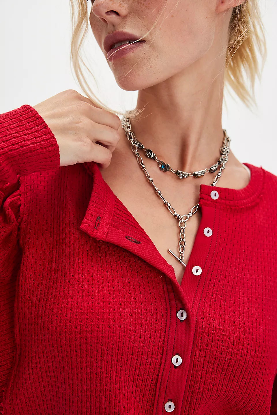 Quinn Knit Top - Salsa