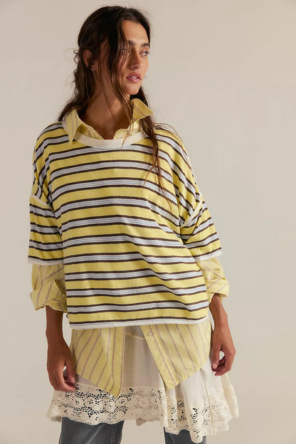 Clean Rugby Tee - Yellow Combo