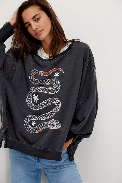 Graphic Camden Pullover - Snake Combo