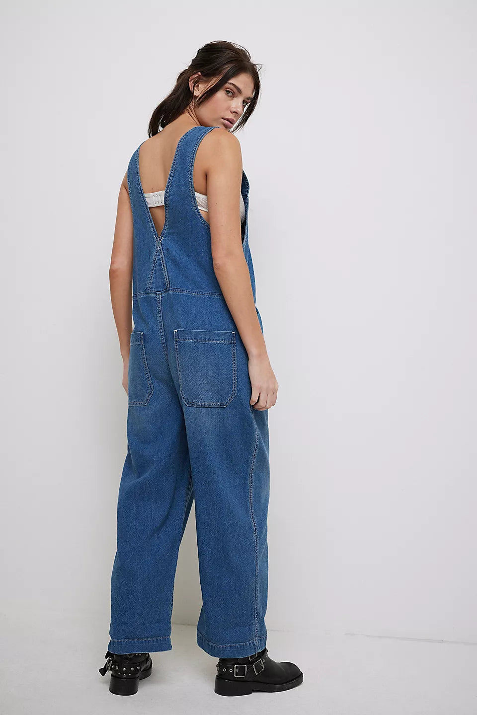 Jude One Piece Overalls - Mid Indigo