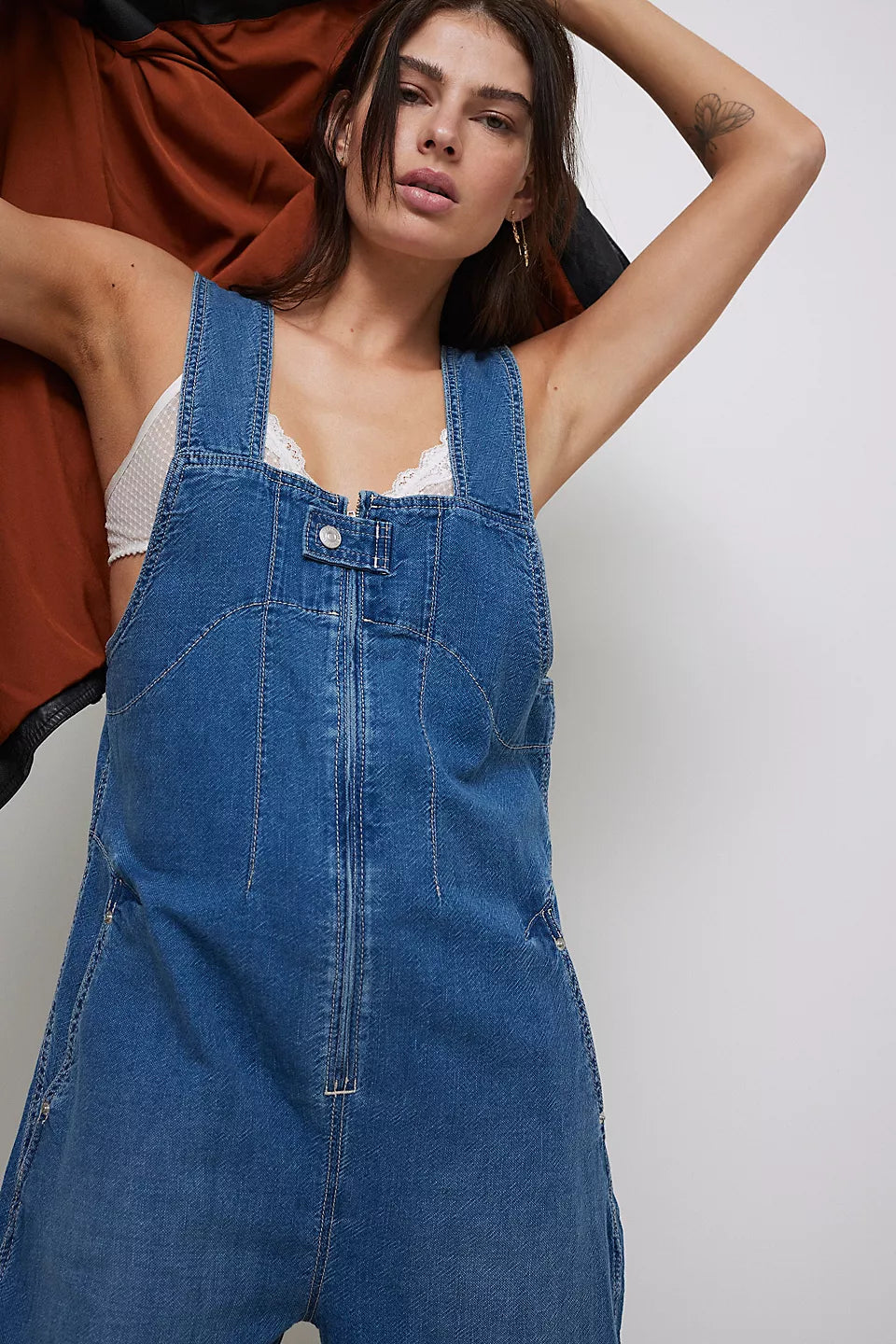 Jude One Piece Overalls - Mid Indigo