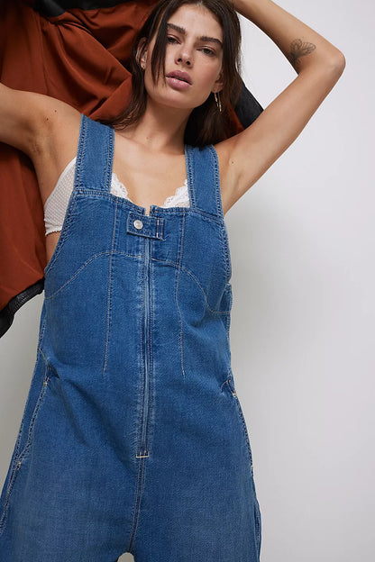 Jude One Piece Overalls - Mid Indigo