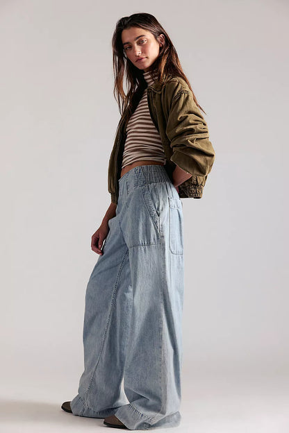 Breezy Denim Pull On Jeans - Dusk