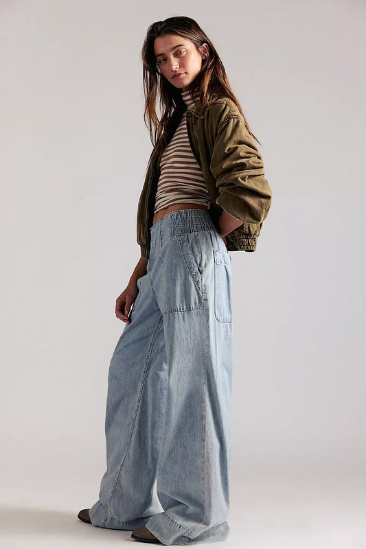 Breezy Denim Pull On Jeans - Dusk