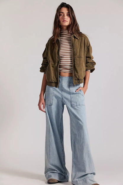 Breezy Denim Pull On Jeans - Dusk