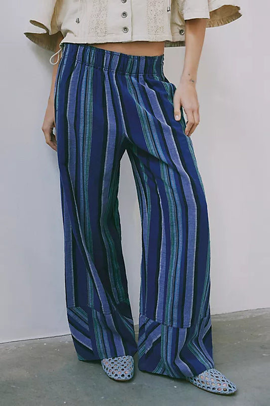 Days End Solar Linen Pant - Navy Combo