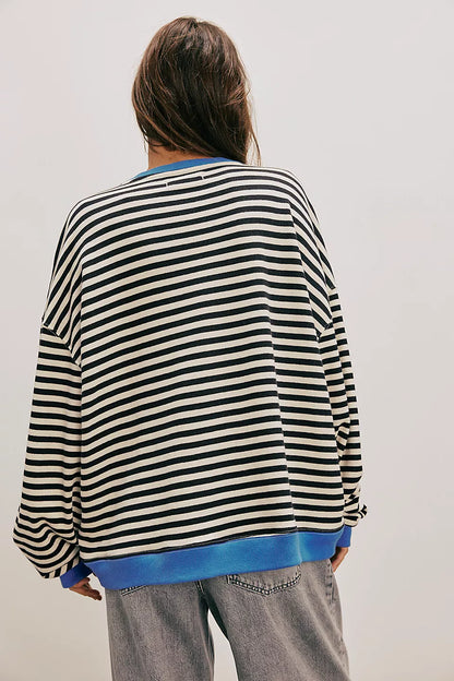 Classic Striped Crew - Black Combo