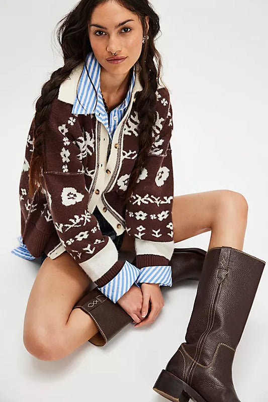Shelby Cardigan - Chocolate Combo