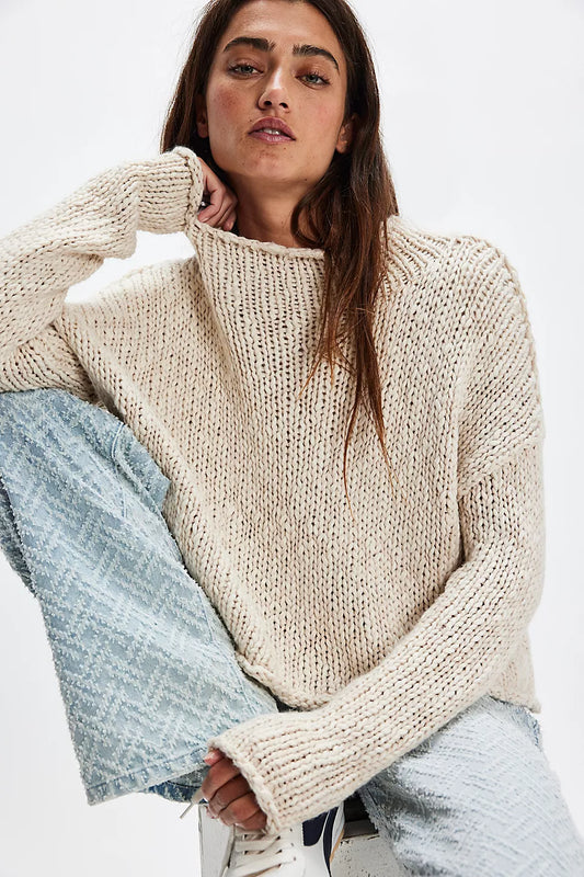 Opal Rollneck Sweater - Tea