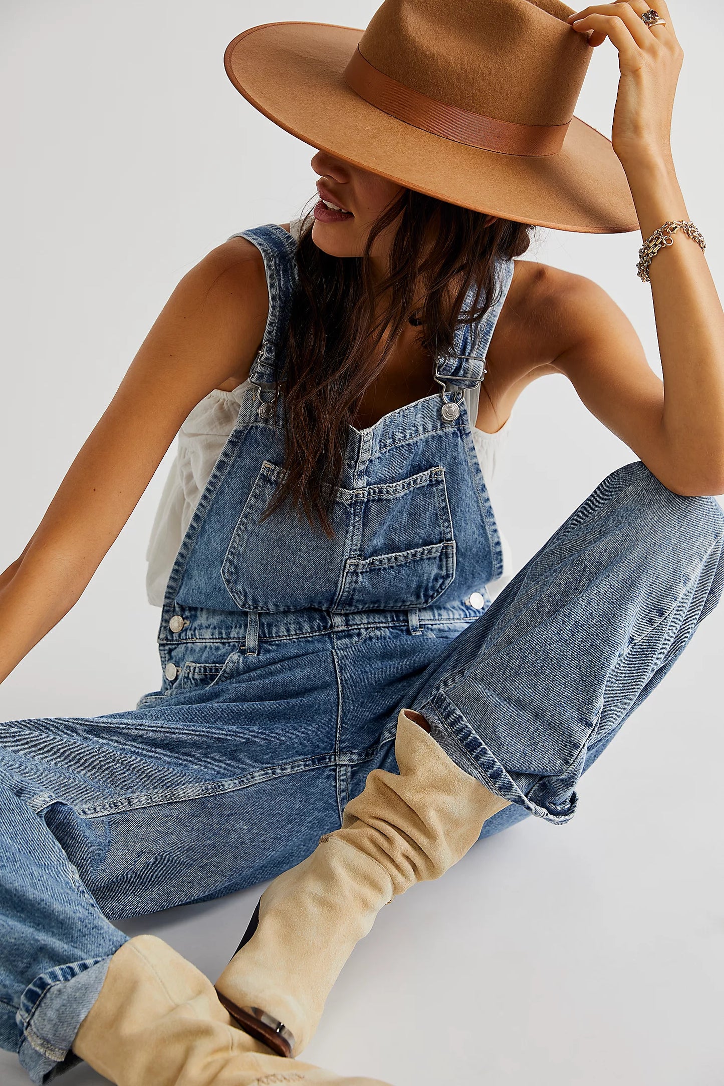 Ziggy Denim Overalls - Powder Blue