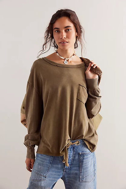 Fade Into You L/S Tee - Military Olive