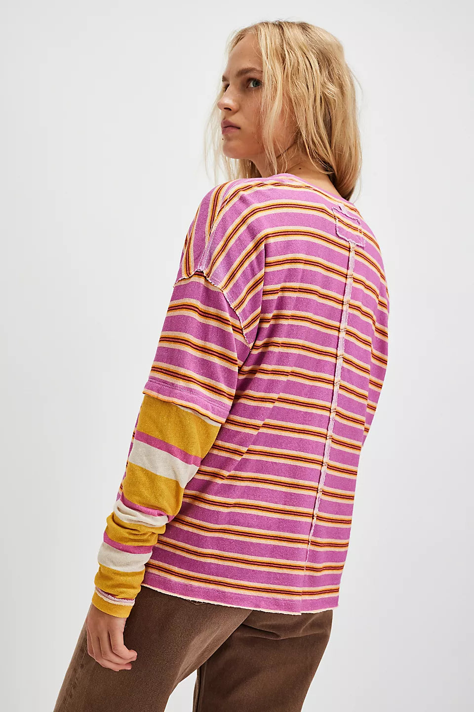 Nina Stripe Long Sleeve - Lilac Combo