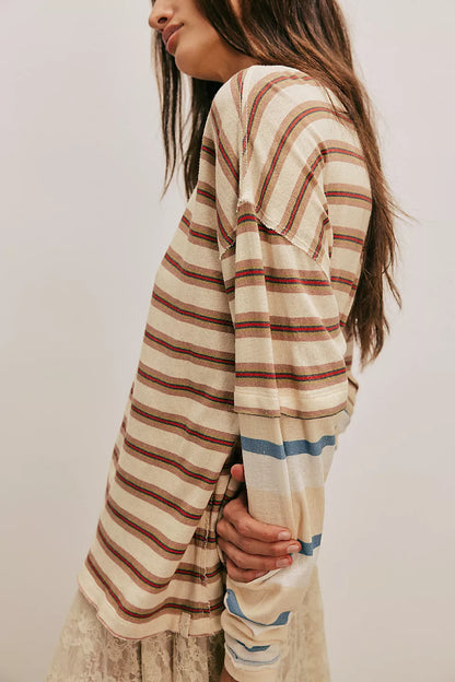 Nina Stripe Long Sleeve -Neutral Combo