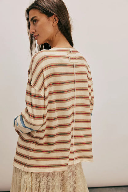 Nina Stripe Long Sleeve -Neutral Combo