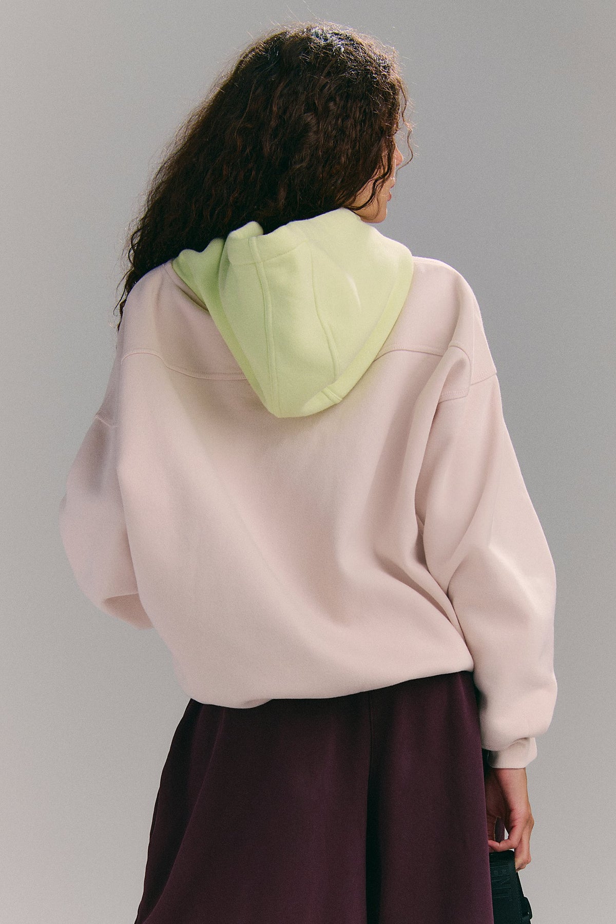 Final Call Colorblock Hoodie - Cream Combo