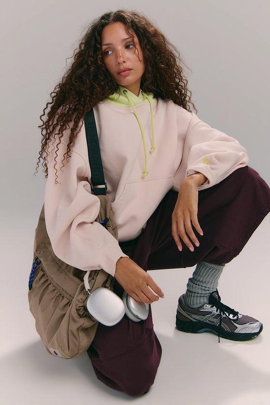 Final Call Colorblock Hoodie - Cream Combo