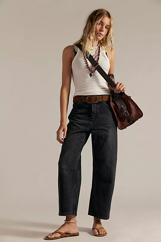 Deep Trance Dropped Boyfriend Jeans - Hypnosis