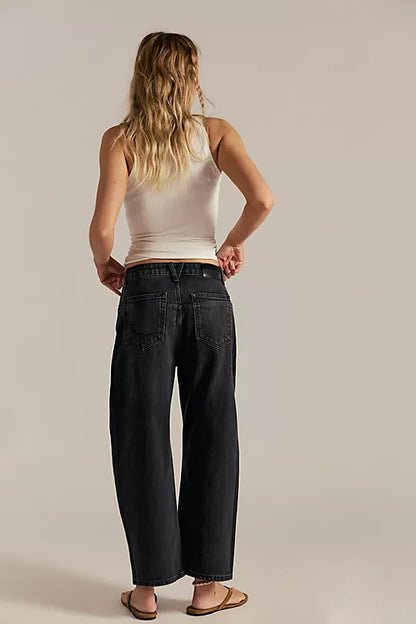 Deep Trance Dropped Boyfriend Jeans - Hypnosis