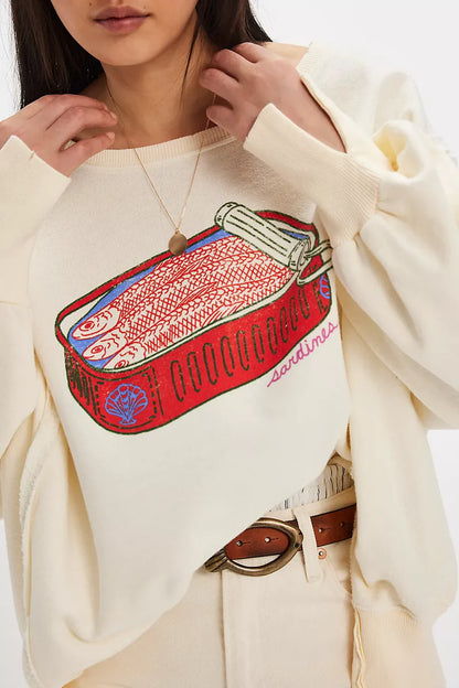 Graphic Camden Pullover - Sardine Combo