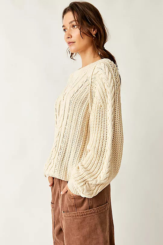 Frankie Cable Sweater - Ivory