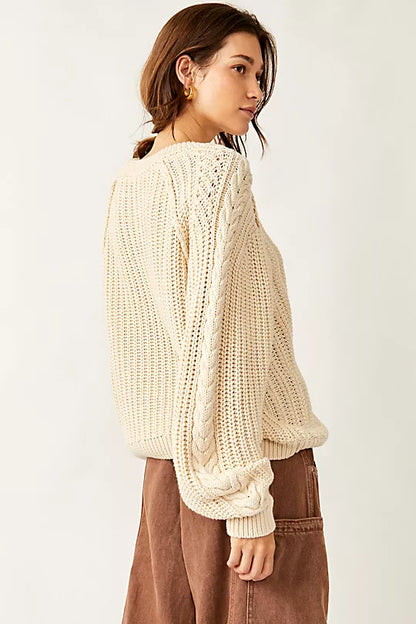 Frankie Cable Sweater - Ivory